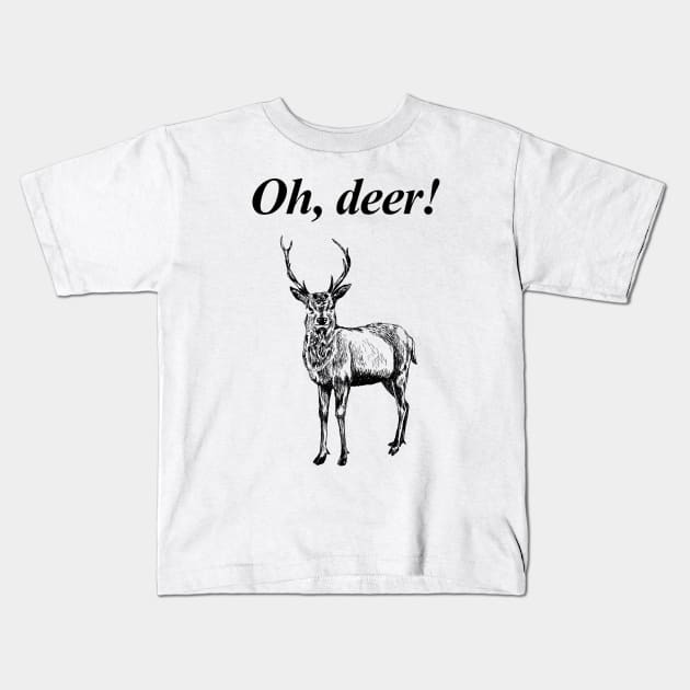 Oh, deer! Kids T-Shirt by rachelsfinelines